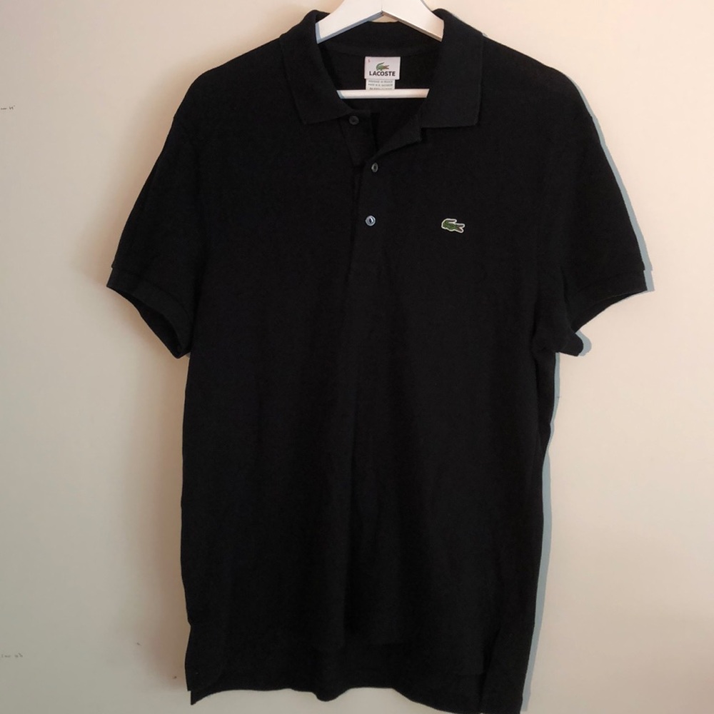 Lacoste black polo size 5 (L), NWOT (unworn)
